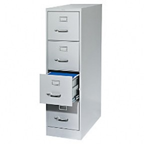 4-dr Vertical File Cabinet - Grey