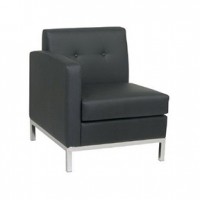 No Limit Chair LF Black leather 27x28x30h