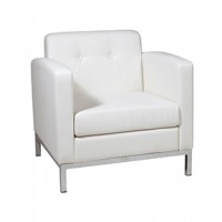 No Limit Chair White leather 31x26x25h