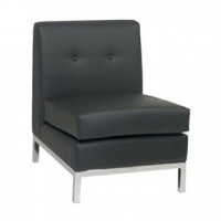 No Limit Side Chair Black Leather  23x28x30h