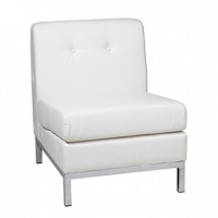 No Limit Side Chair White Leather  23x28x30h