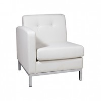 No limit Chair  LF White Leather 27x28x30h