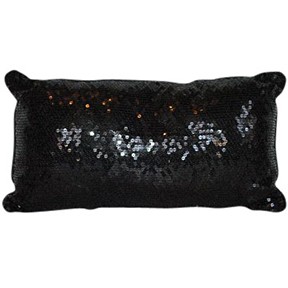 Sequined Black Pillow