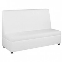 Spanga Sofa  High Back   White Leather 72x31x48h  Loveseat 48x31x48h