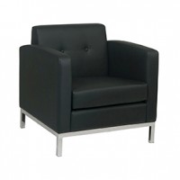 Stage Chair -No Limit Chair Black Leather 31x26x25h