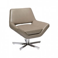 Yield Chair (OS) Gray Leather 31x28x30h